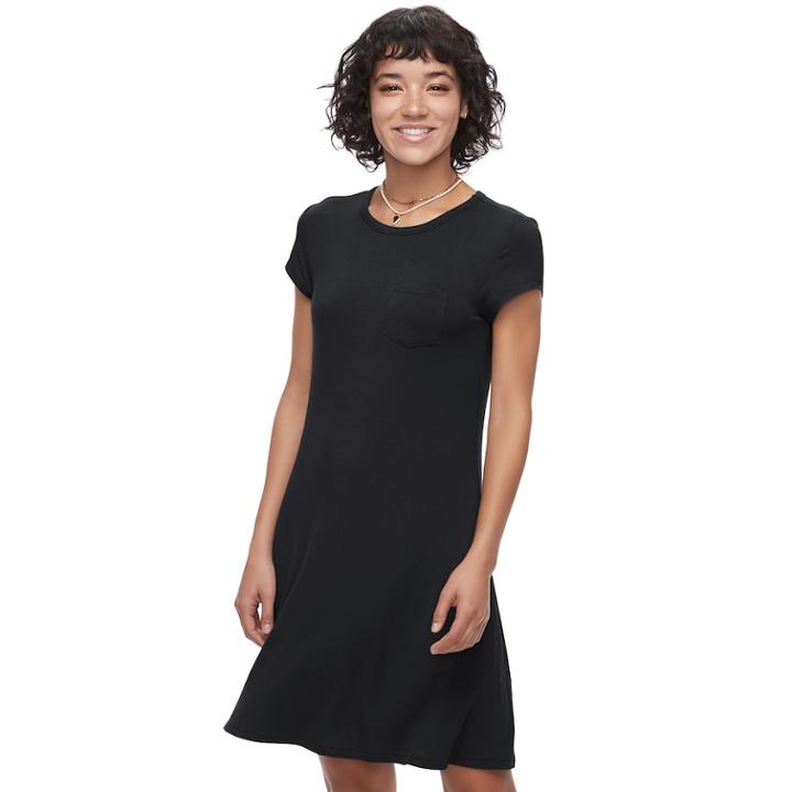 Juniors' So&reg; T-shirt Dress, Teens, Size: Xs, Black