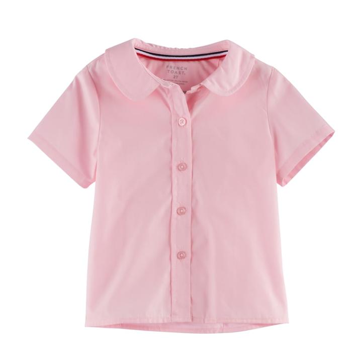 Toddler Girl French Toast Button-front Peter Pan Blouse, Size: 3t, Pink