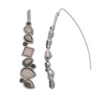 Simply Vera Vera Wang Pink Faceted Stone Nickel Free Threader Earrings, Women's