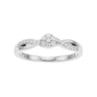 I Promise You Sterling Silver 1/10 Carat T.w. Diamond Cluster Infinity Ring, Women's, Size: 7, White