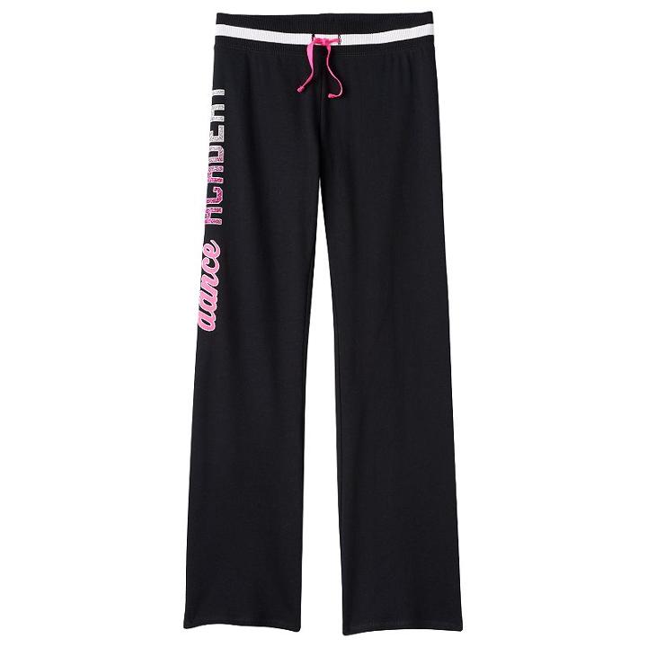 Girls Plus Size So&reg; French Terry Sweatpants, Girl's, Size: 18 1/2, Black