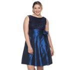 Plus Size Chaya Embellished Fit & Flare Dress, Women's, Size: 24 W, Dark Blue