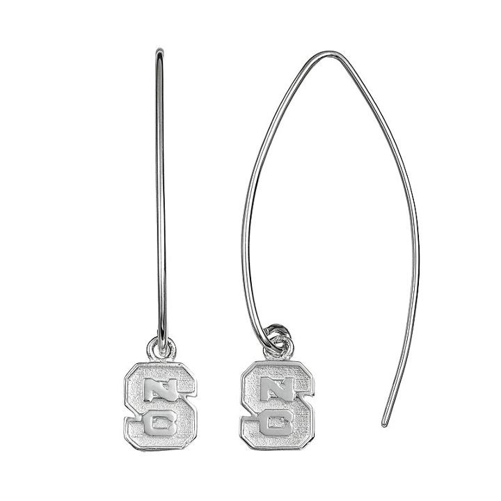 Dayna U North Carolina State Wolfpack Sterling Silver Hook Earrings, Women's