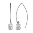 Dayna U North Carolina State Wolfpack Sterling Silver Hook Earrings, Women's