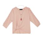 Plus Size Girls 7-16 Iz Amy Byer Front Twist Raglan Lattice Sleeve Top With Necklace, Size: Xxl Plus, Med Pink