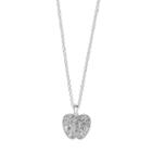 Lc Lauren Conrad Pave Apple Pendant Necklace, Women's, Silver