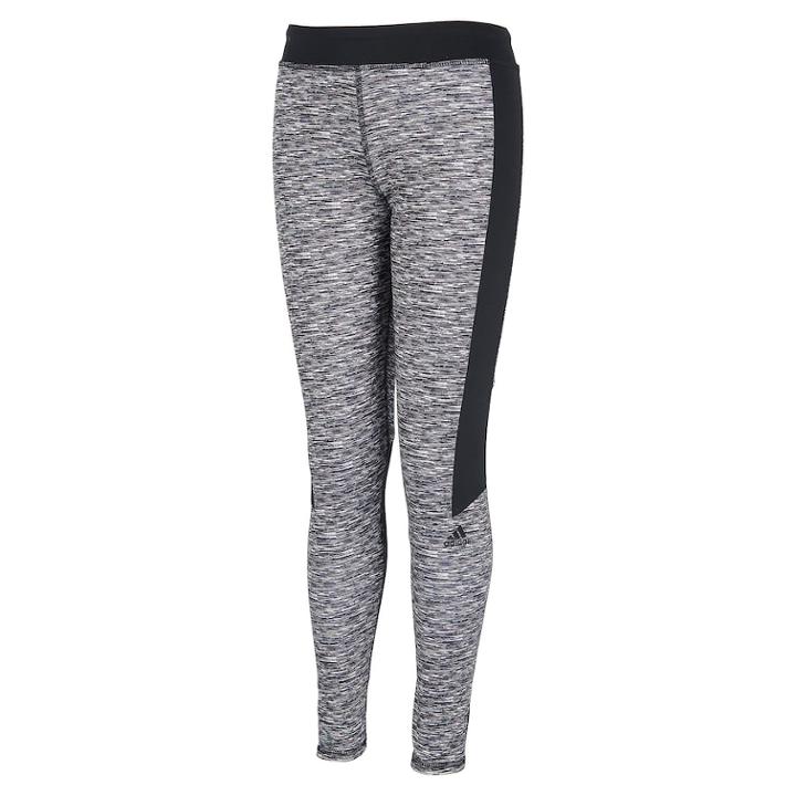 Girls 4-6x Adidas Climalite Space-dye Colorblock Leggings, Size: 6, Grey