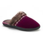 Women's Isotoner Mildred Diamond Quilted Velour Clog Slippers, Size: Large, Purple