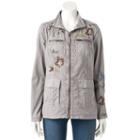 Women's Sonoma Goods For Life&trade; Floral Embroidered Jacket, Size: Large, Lt Purple