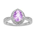 Sterling Silver Amethyst And Diamond Accent Marquise Ring, Women's, Size: 8, Purple