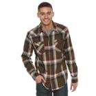 Men's Levi's&reg; Flannel Button-down Workshirt, Size: Xl, Dark Green
