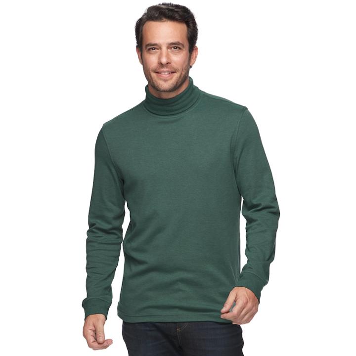 Men's Croft & Barrow&reg; Classic-fit Turtleneck, Size: Large, Dark Green