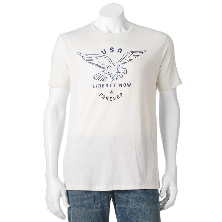 Sonoma Goods For Life, Men's &trade; Usa Liberty Now & Forever Tee, Size: Xxl, Natural