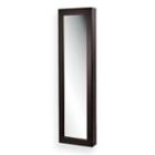 Wooden Mirror And Jewelry Organizer, Brown
