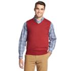 Men's Izod Premium Essentials Classic-fit Wool-blend Sweater Vest, Size: Large, Brt Red