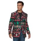 Men's Christmas Blazer, Size: Medium, Black