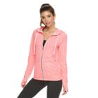 Juniors' So&reg; Lightweight Zip-up Hoodie, Teens, Size: Medium, Brt Pink