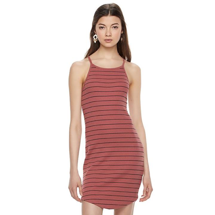 Juniors' Mudd&reg; Bodycon Halter Dress, Girl's, Size: Xl, Red