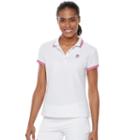 Women's Fila Sport&reg; Striped Trim Polo, Size: Small, White