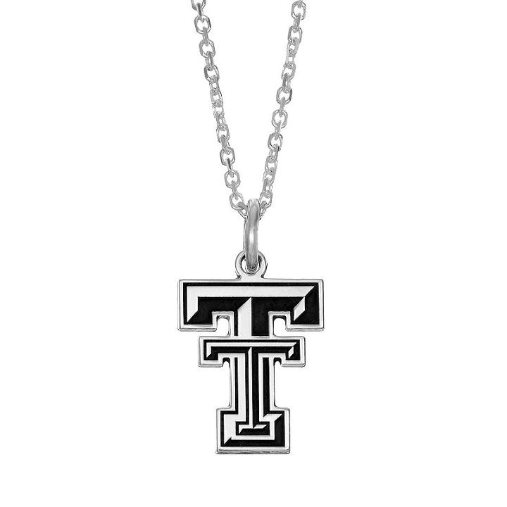 Fiora Sterling Silver Texas Tech Red Raiders Team Logo Pendant Necklace, Women's, Size: 16, Grey