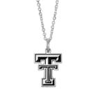 Fiora Sterling Silver Texas Tech Red Raiders Team Logo Pendant Necklace, Women's, Size: 16, Grey