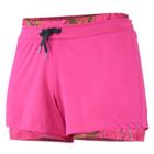 Women's Realtree Rise 2-in-1 Compression Shorts, Size: Xl, Dark Pink