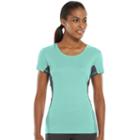 Women's Tek Gear&reg; Base Layer Scoopneck Workout Tee, Size: Large, Lt Green