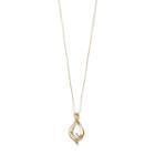 10k Gold Diamond Accent Swirl Pendant, Women's, Size: 18, White