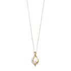 10k Gold Diamond Accent Swirl Pendant, Women's, Size: 18, White