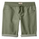 Girls 7-16 So&reg; Ribbed Waist Sateen Bermuda Shorts, Girl's, Size: 14, Blue