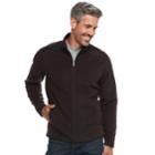 Men's Croft & Barrow&reg; Arctic Fleece Zip-front Jacket, Size: Medium, Black