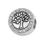 Individuality Beads Crystal Sterling Silver Family Tree Bead, Women's, White