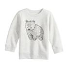 Baby Boy Jumping Beans&reg; Graphic Crew Pullover Top, Size: 12 Months, Light Grey