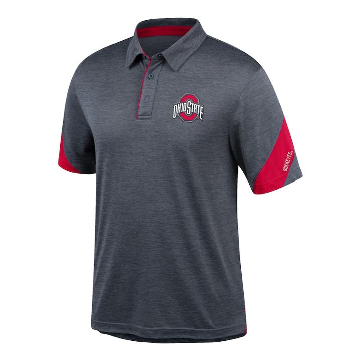 Men's Ohio State Buckeyes Lock Up Polo, Size: Xl, Grey (charcoal)