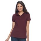 Women's Croft & Barrow&reg; Classic Solid Polo, Size: Large, Red