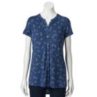 Dana Buchman, Women's Button-down Shirt, Size: Xs, Dark Blue