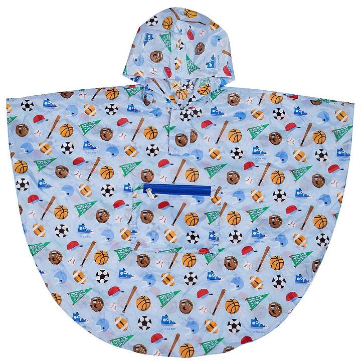 Wildkin Olive Kids Print Poncho - Kids 4-7, Boy's, Size: S(4-7), Blue