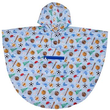 Wildkin Olive Kids Print Poncho - Kids 4-7, Boy's, Size: S(4-7), Blue