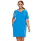 Plus Size Soybu Havana Shirtdress, Women's, Size: 3xl, Blue Other