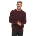Men's Croft & Barrow&reg; Crew Sweater, Size: Small, Dark Red
