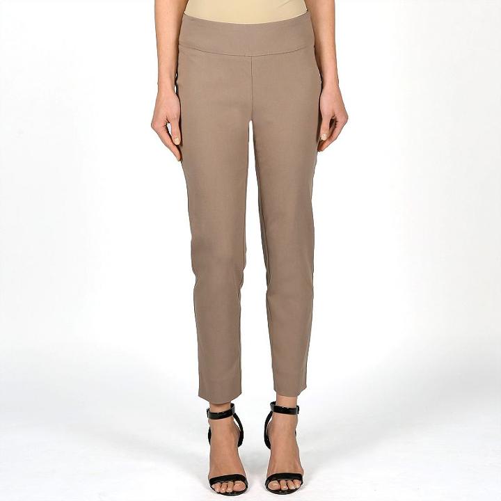 Women's Larry Levine Millennium Pull-on Pants, Size: Xl, Beige Oth