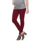 Maternity A:glow Full Belly Panel Sateen Skinny Pants, Women's, Size: 18-mat, Dark Red
