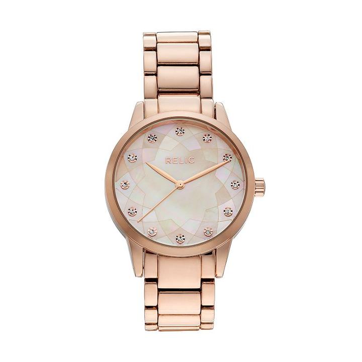 Relic Women's Erin Crystal Watch, Size: Medium, Pink