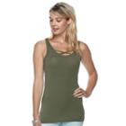Juniors' So&reg; Double Scoop Crisscross Tank, Girl's, Size: Small, Med Green