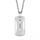 Axl By Triton Titanium 1/8-ct. Diamond Dog Tag - Men, Size: 24, Grey