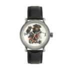 Disney's Pirates Of The Caribbean Captain Jack Sparrow Men's Leather Watch, Size: Large, Black