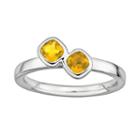 Stacks And Stones Sterling Silver Citrine Stack Ring, Women's, Size: 9, Orange