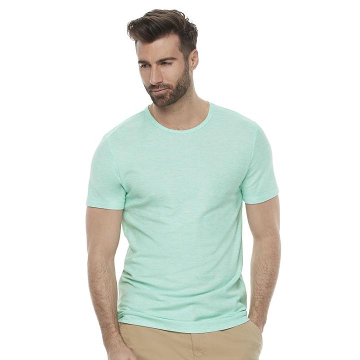 Men's Marc Anthony Slim-fit Luxury+ Textured Pique Tee, Size: Small, Turquoise/blue (turq/aqua)