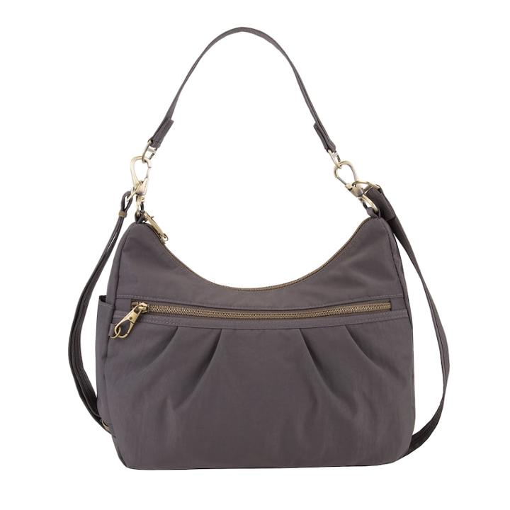 Travelon Anti-theft Signature Hobo Bag, Women's, Grey