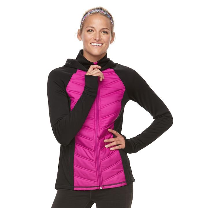 Women's Fila Sport&reg; Fleece Zip-up Hoodie, Size: Small, Oxford